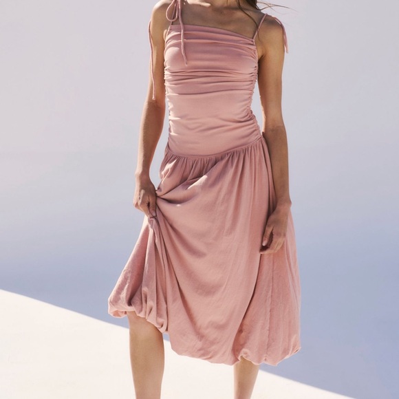 Free People Lisa Drop waist Midi size S color tuscany black - Picture 2 of 6